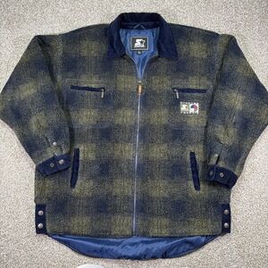 Vintage Starter Terrain Deep Like Fleece Earth Tone Corduroy Collar Size L 90s